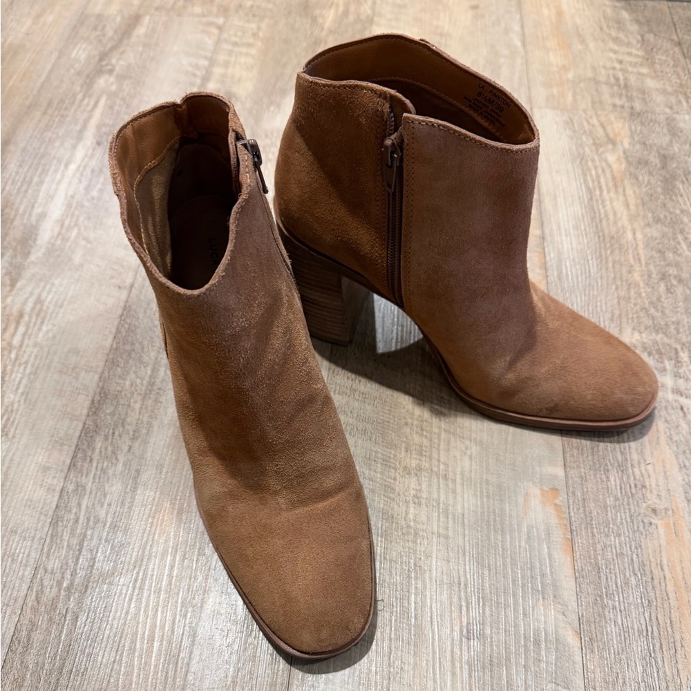 Lucky Brand Pinkton Leather Booties - Picture 2 of 4